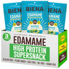 Biena Edamame Beans Snack High Protein Snacks - Healthy Sugar Free Snacks For Adults and Kids, Salt & Oil Free, 13g of Protein, 
