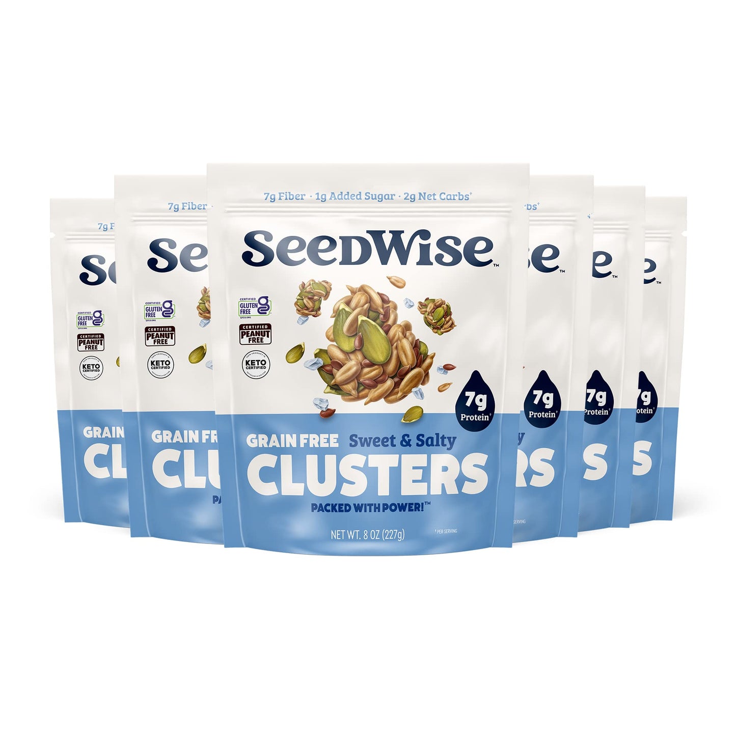 Ozery Bakery Super Seed Crunch Clusters, Sweet And Salty, Plant Based, Vegan, Keto Snack, 5.3 Ounce (Pack Of 6)