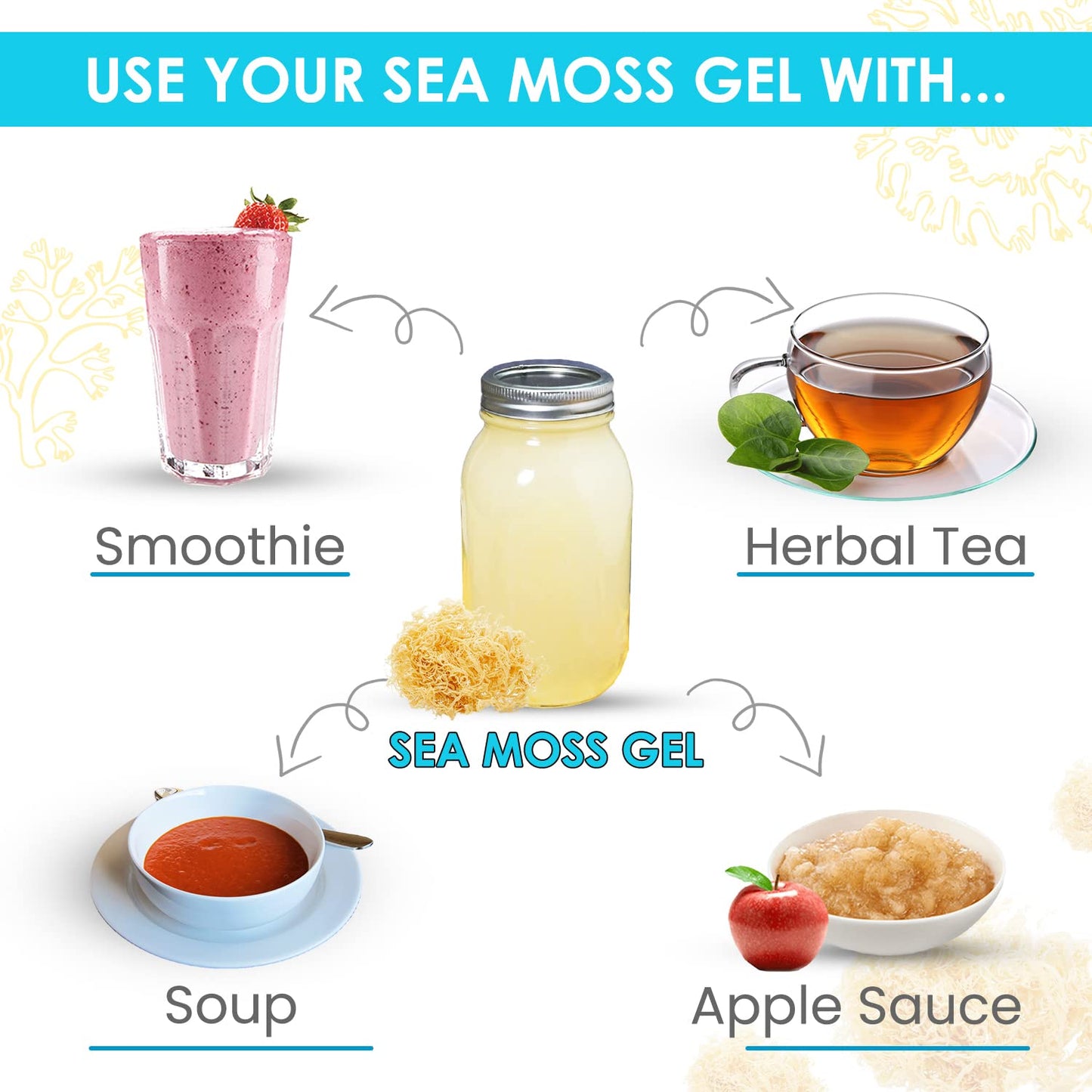 Golden Irish Sea Moss | Wildcrafted From St. Lucia | 8Oz Makes ~120+ Oz Sea Moss Gel | 100% Natural, Raw & Sun-Dried | Dr. Sebi Inspired, Nutrient-Rich Irish Moss For Health & Wellness