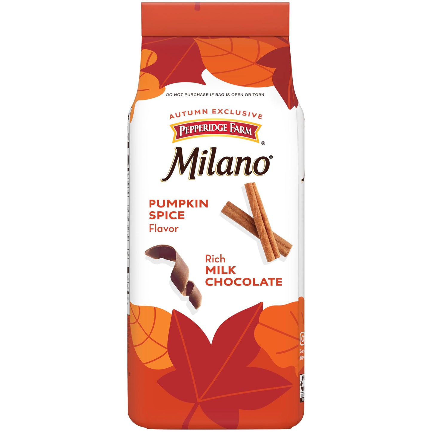 Pepperidge Farm Milano Pumpkin Spice Flavored Cookies, 7 Oz Bag