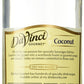 DaVinci SUGAR FREE Coconut Syrup w/Splenda 750 mL