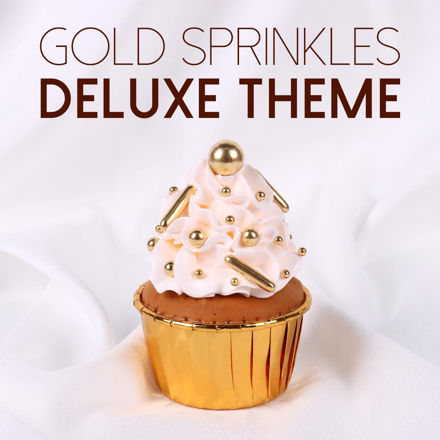 Gold Sprinkles For Cake Decorating, Gold Pearl Sugar Cupcake, Cookies, Ice Cream Toppings, 3.5 Ounces Cake Decorationss Baking,