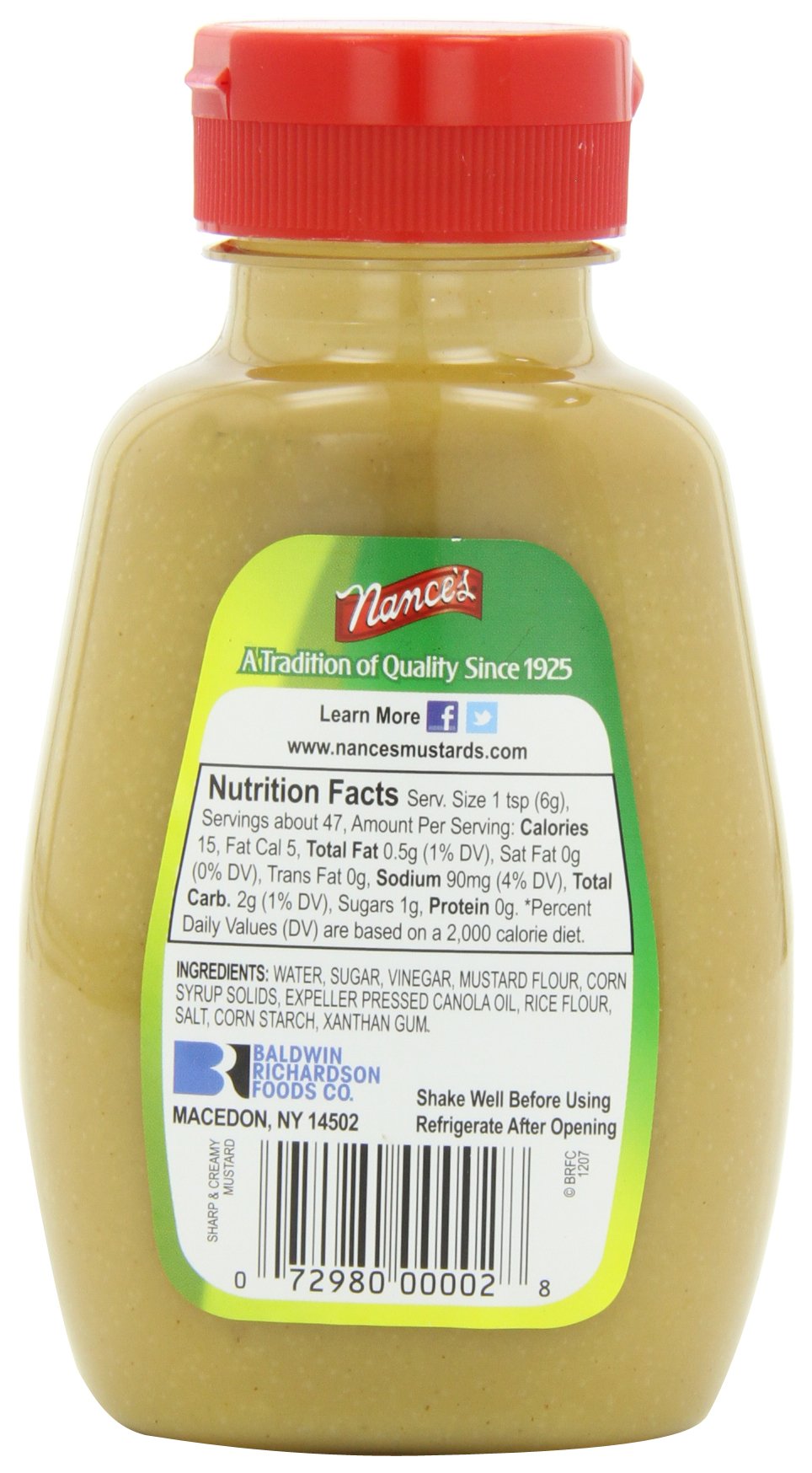Nance's Mustard Sharp & Creamy, 10-ounces (Pack of6)