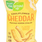REAL FOOD FROM THE GROUND UP Cauliflower Stalk Cheddar Stick, 4 Ounce, Gluten-Free Snack