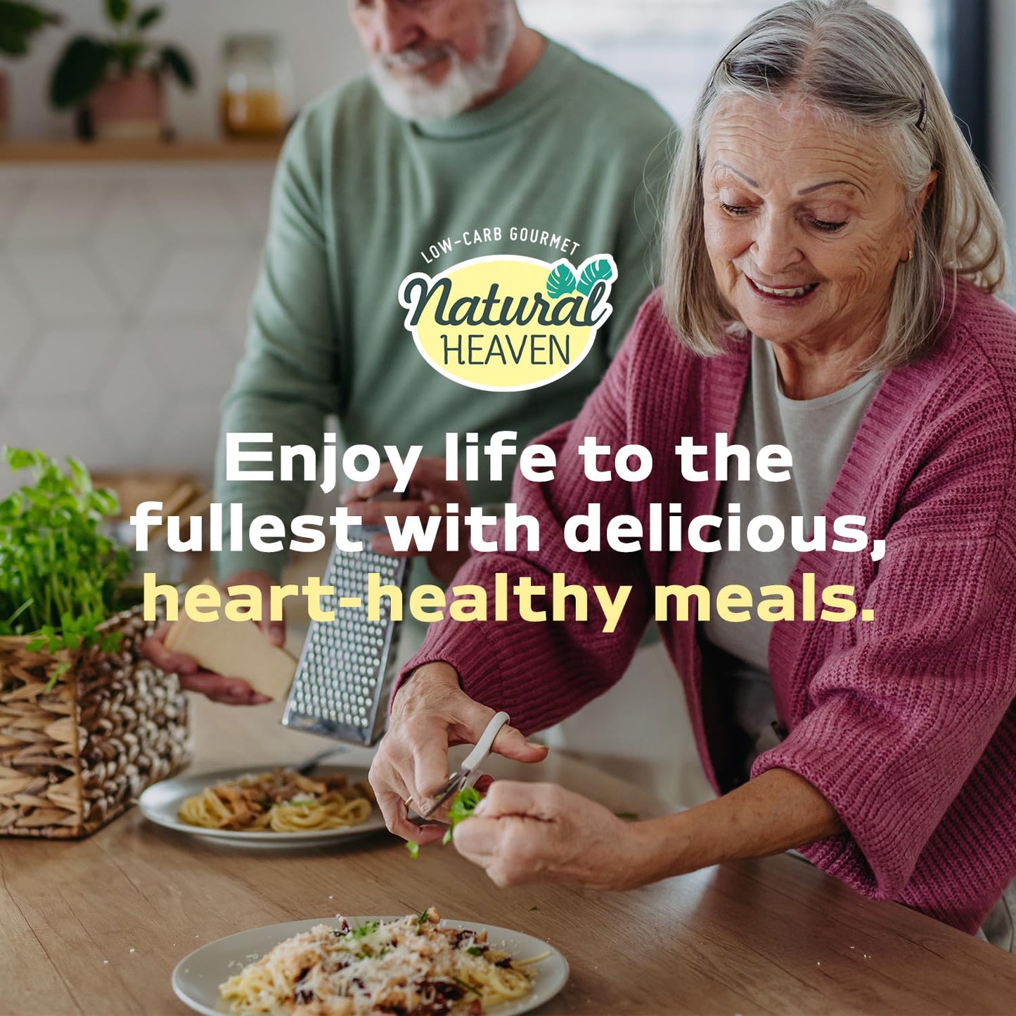 Natural Heaven Hearts Of Palm Pasta, Angel Hair Noodles - Low Carb Pasta, Gluten-Free, Paleo, Keto Pasta Noodles, Plant-Based He