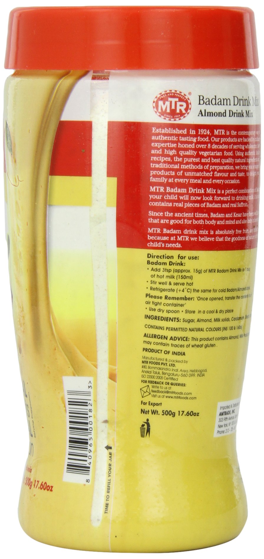 Mtr Daily Favourites Badam Drink Mix (Almond Drink Mix), 500 Grams