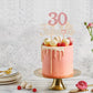 Laskyer 30 & Fabulous Gold & Pink Rhinestone Cake Topper - Happy 30Th Birthday Cheers To Thirty Years Old Bday Party Metal Spark