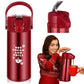 Vesici 84.55 oz Hot Chocolate Drink Dispenser with Pump Red Cocoa Drink Dispenser for Keeping Christmas Hot Cocoa Bar Supplies f