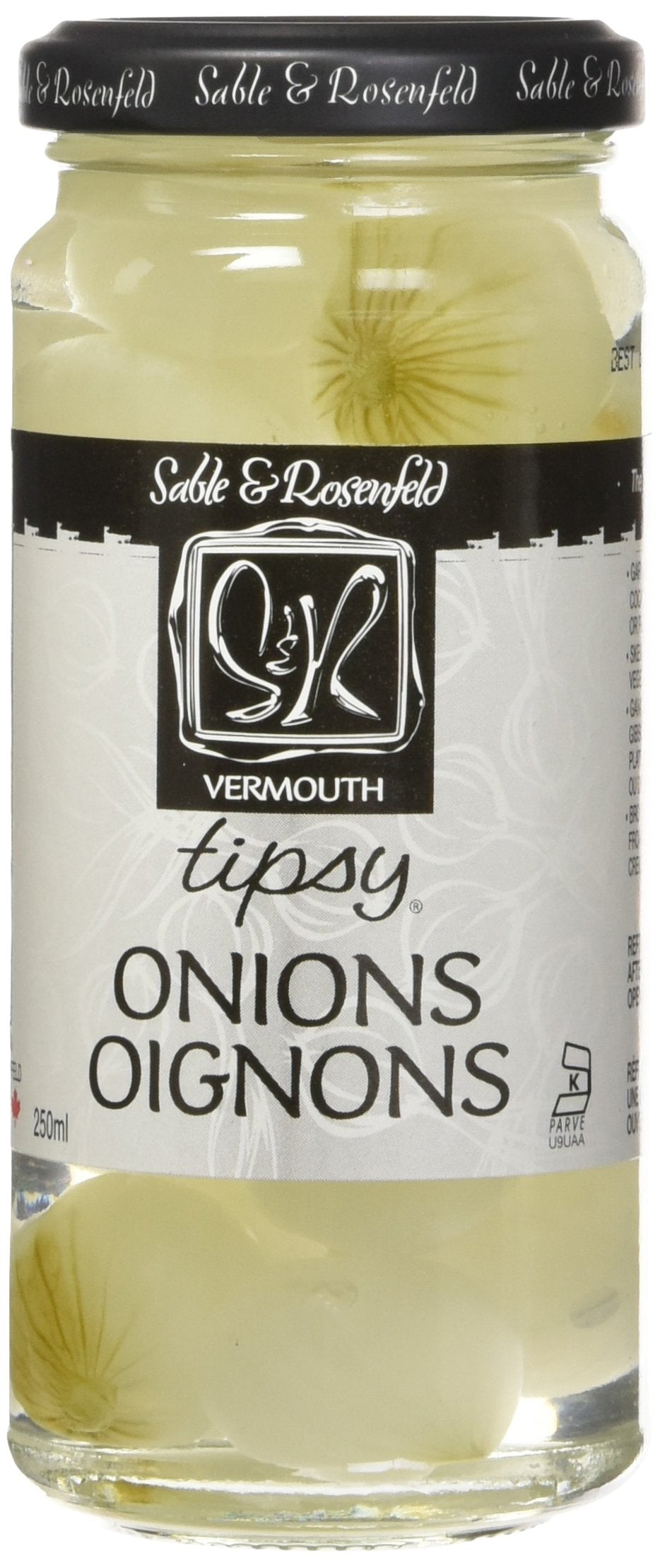 Sable & Rosenfeld Vermouth Tipsy Onions, 5-Ounce Glass Jars, Pack of 6