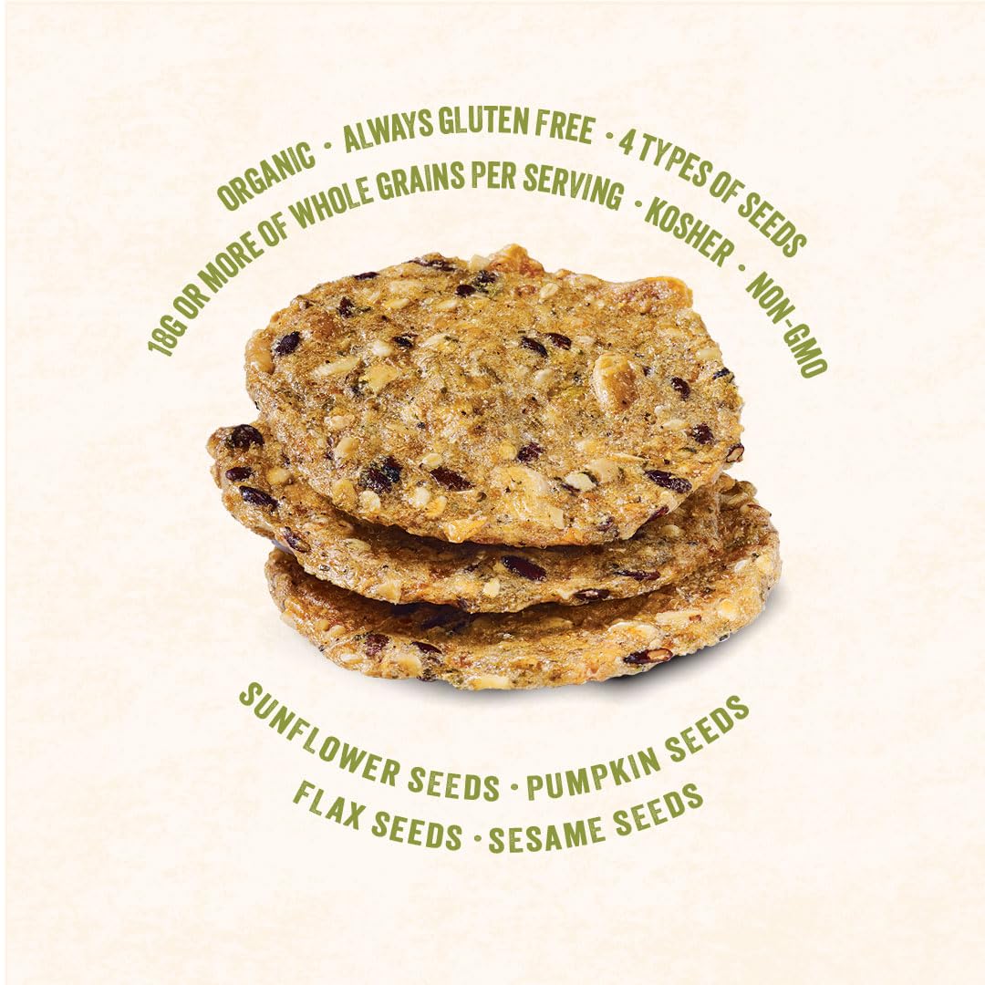 Marys Gone Crackers Super Seed Crackers, Rosemary, 4 Ounce (Pack of 6), Organic Plant Based Protein, Gluten Free