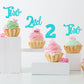 24 Pcs Two Cupcake Toppers Glitter 2Nd Birthday Cupcake Picks Number 2 Cupcake Decorations For Baby Shower Kids Second Birthday