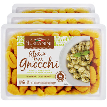 Tuscanini Gluten Free Potato Gnocchi, 16Oz (3 Pack) | Imported From Italy, Low Fat, Ready In Minutes