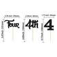 24Pcs Four Cupcake Toppers Glitter 4th Birthday Cupcake Pick Decorations for Baby Shower 4th Birthday Party Cake Decorations Sup