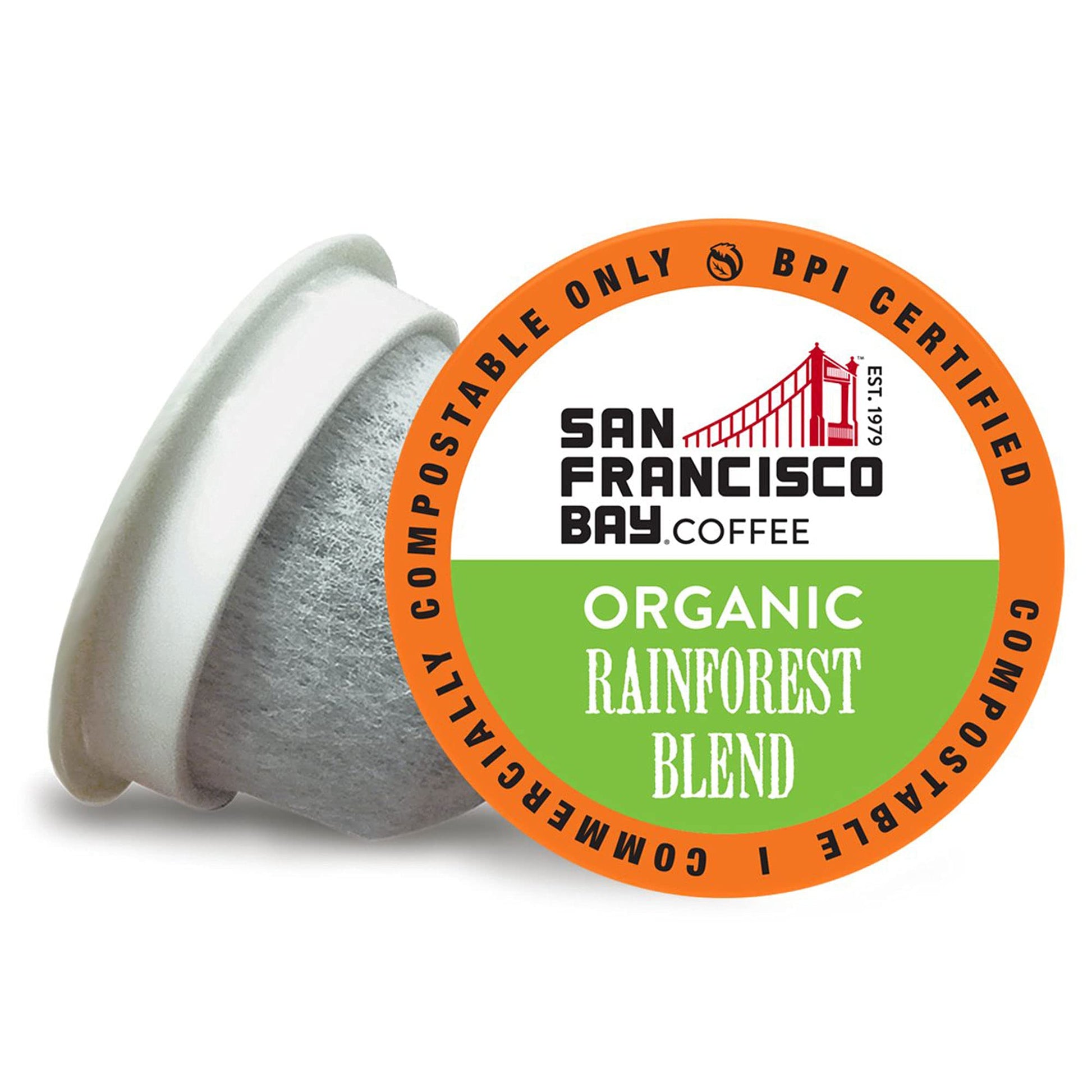 SF Bay Organic Rainforest Blend Coffee  OneCup - 72 Count Compostable Coffee Pods - Medium Roast Arabica - Compatible with Most Keurig K-Cup malt-inspired