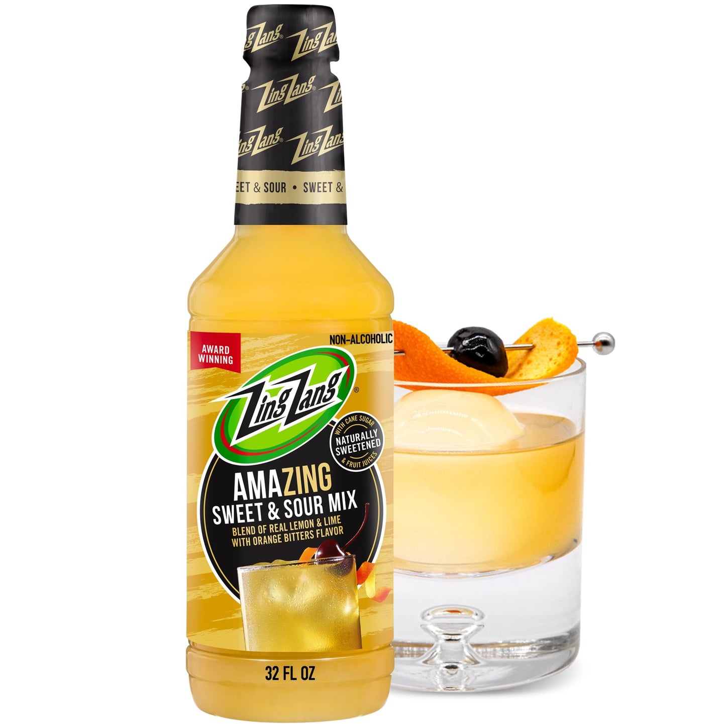 Zing Zang Sweet And Sour Mix  Amazing Non-Beverage-Style Mixed Flavor Mixer  32 Fl Oz Bottle (Pack Of 1)