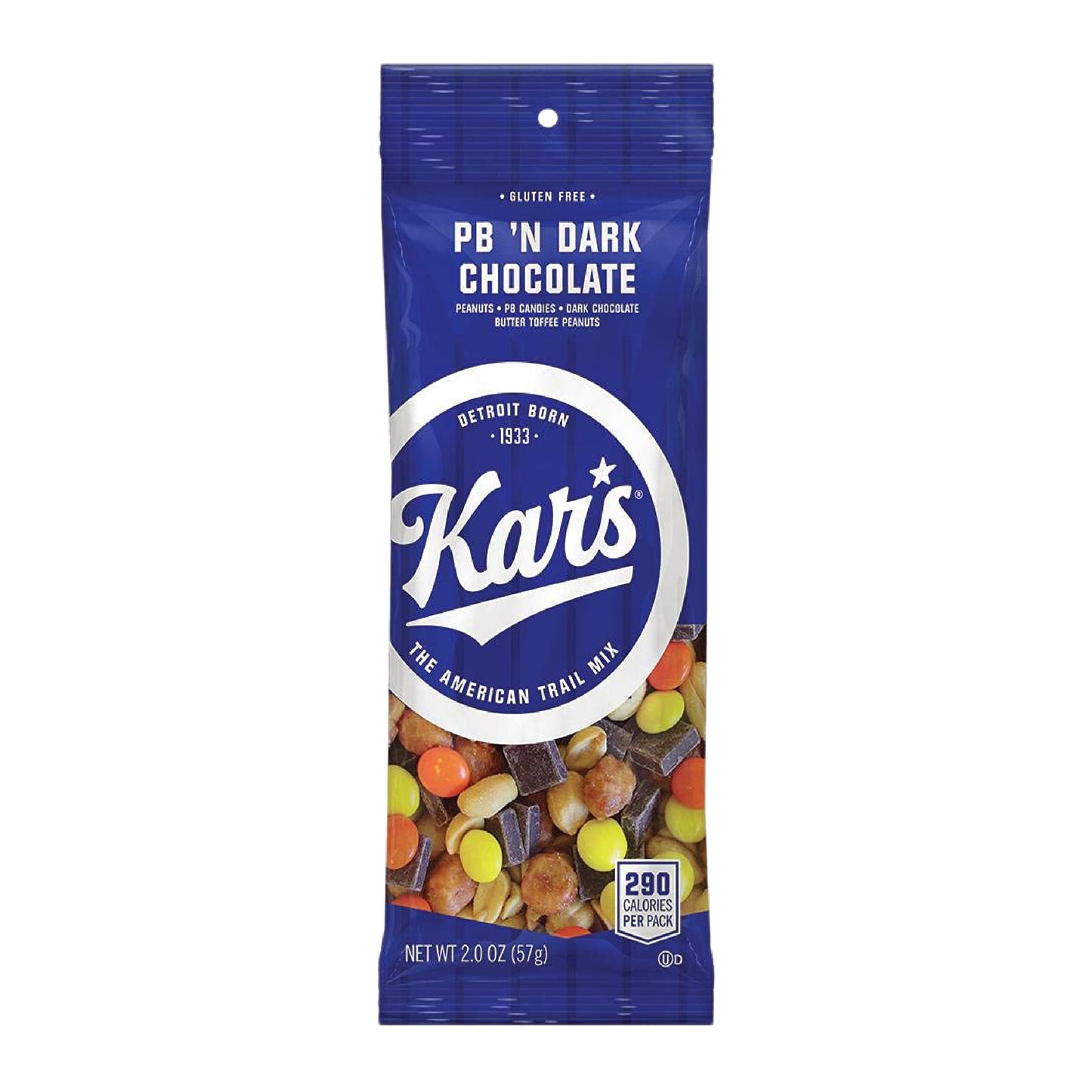 Kars Nuts Peanut Butter N Dark Chocolate Trail Mix - 2 Oz Individual Snack Packs - Pack Of 12, Gluten-Free Snack Mix
