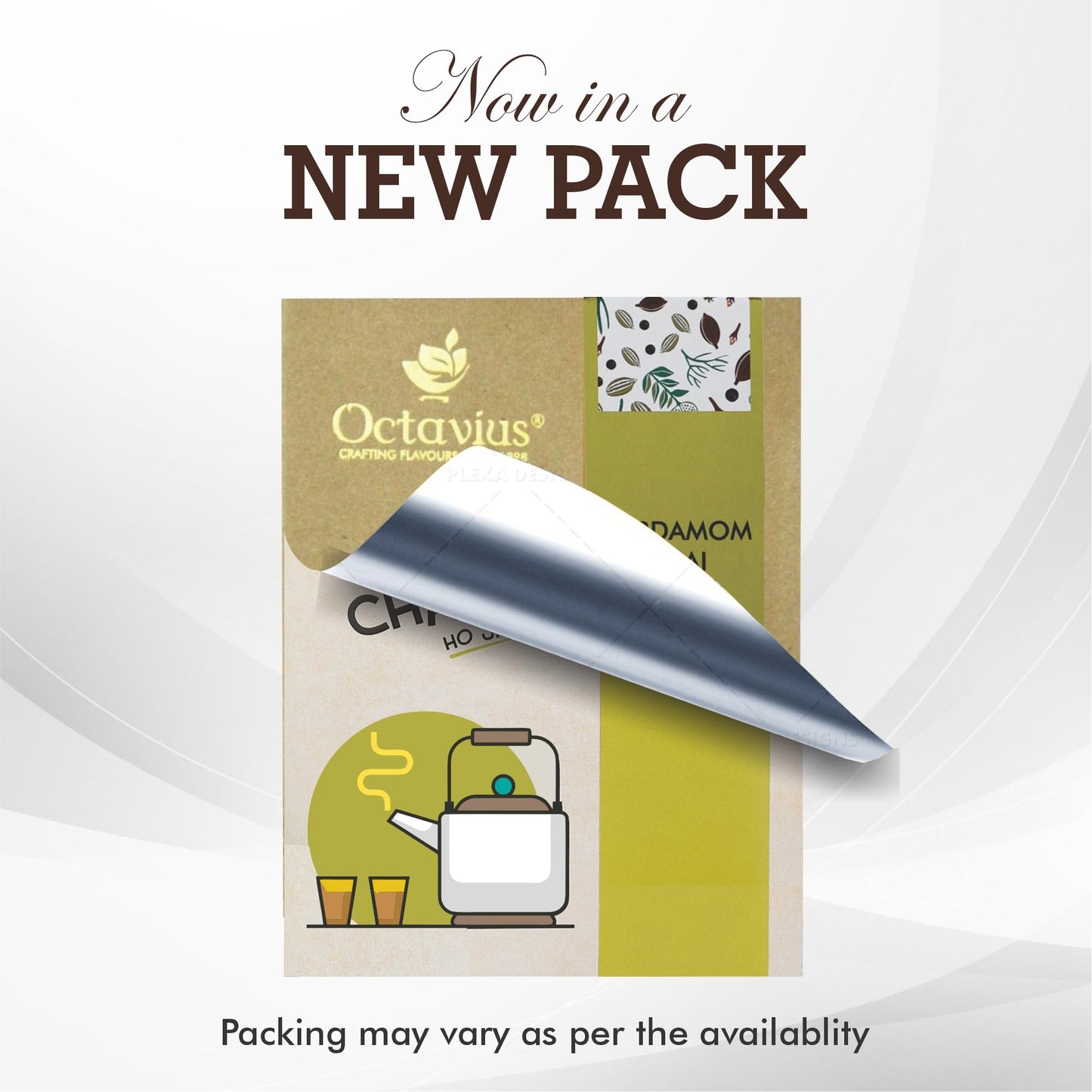 Octavius | Cardamom Premix Tea - 50 Pouches | Elaichi Chai | Readymade Tea Mix | Ready Tea | Premix Tea Powder | Instant Tea | T