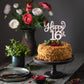 Happy 16Th Birthday Rose Gold Rhinestone Cake Topper - 16Th Birthdayanniversary,Cheers To Sixteen Years Old Bday Party Metal Spa
