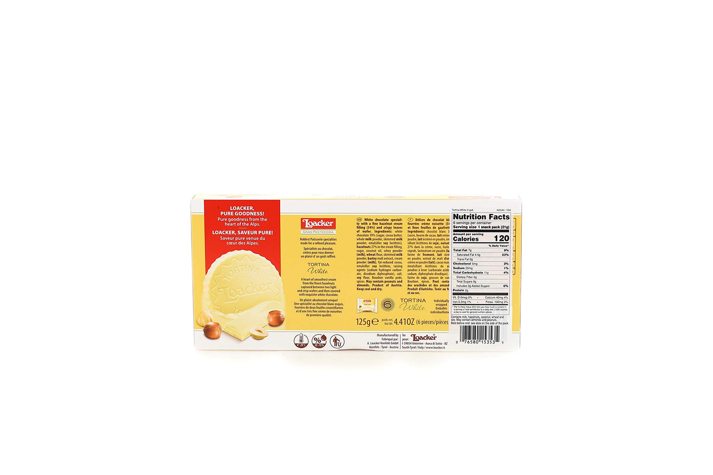 Loacker Gran Pasticceria Tortina White 125G/4.41 Oz.