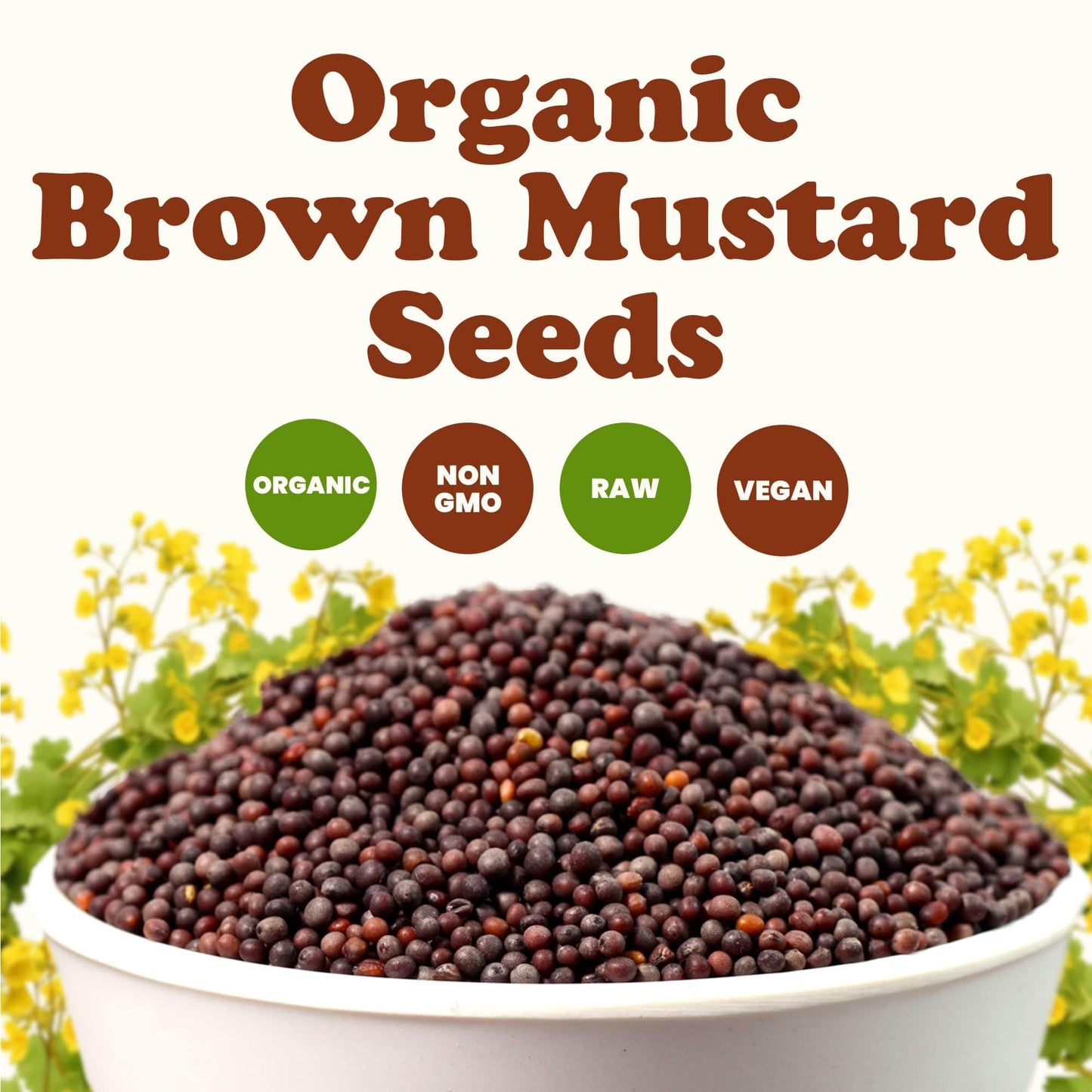 Food To Live Organic Brown Mustard Seeds, 20 Pounds - Non-Gmo. Great For Sprouting, Pickling And Cooking. Non-Irradiated. Bulk.