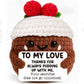 AVBODA Handmade Crochet Pudding Gift for Him Her, Brown White, X-Small, Perfect for Anniversary, Birthday, Valentines, Wedding