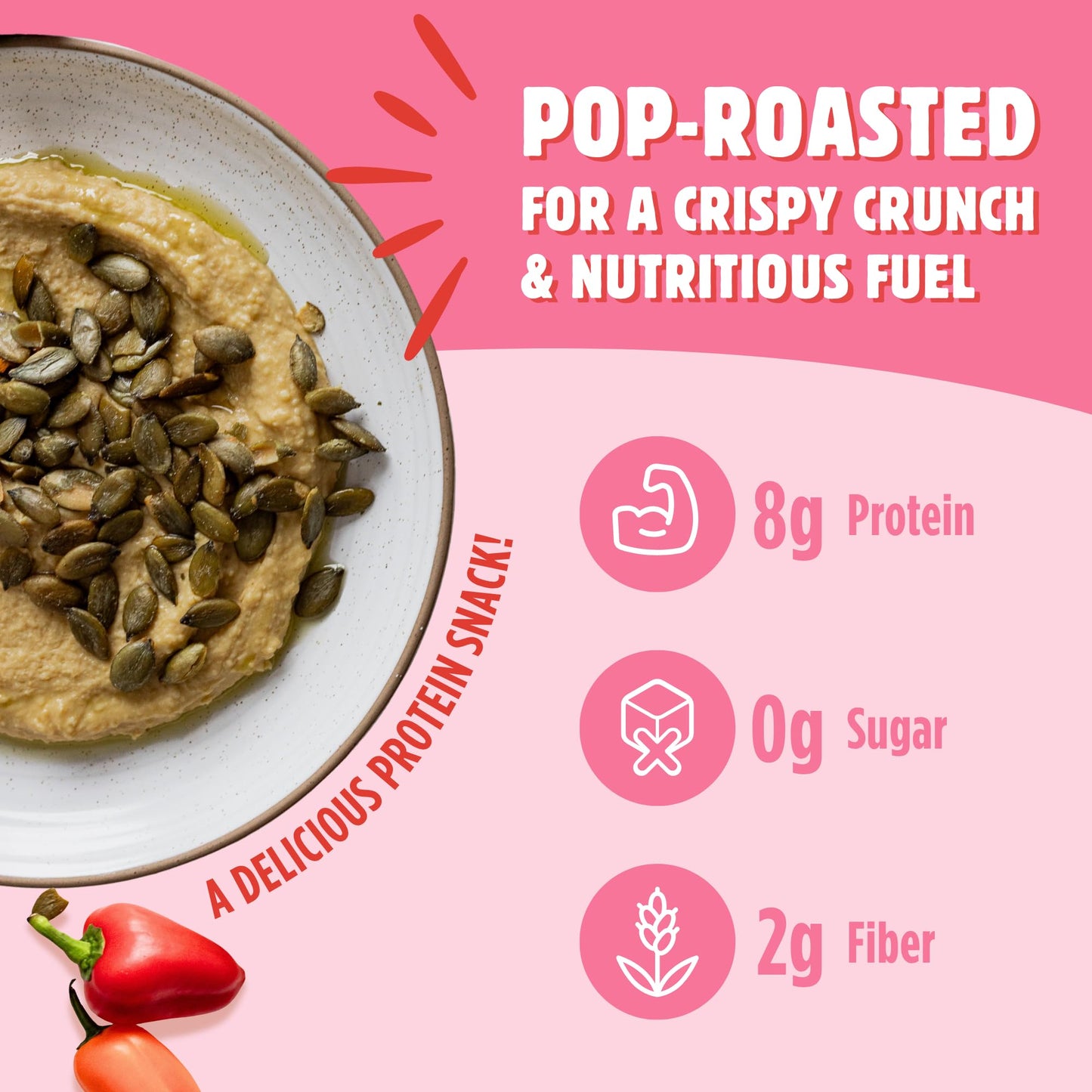 Top Fox Snacks - Organic Pop-Roasted Pumpkin Seeds | Healthy Protein Snacks - Gluten Free - Keto And Vegan Friendly (Himalayan Salt, 3.5 Oz - 6 Pack)