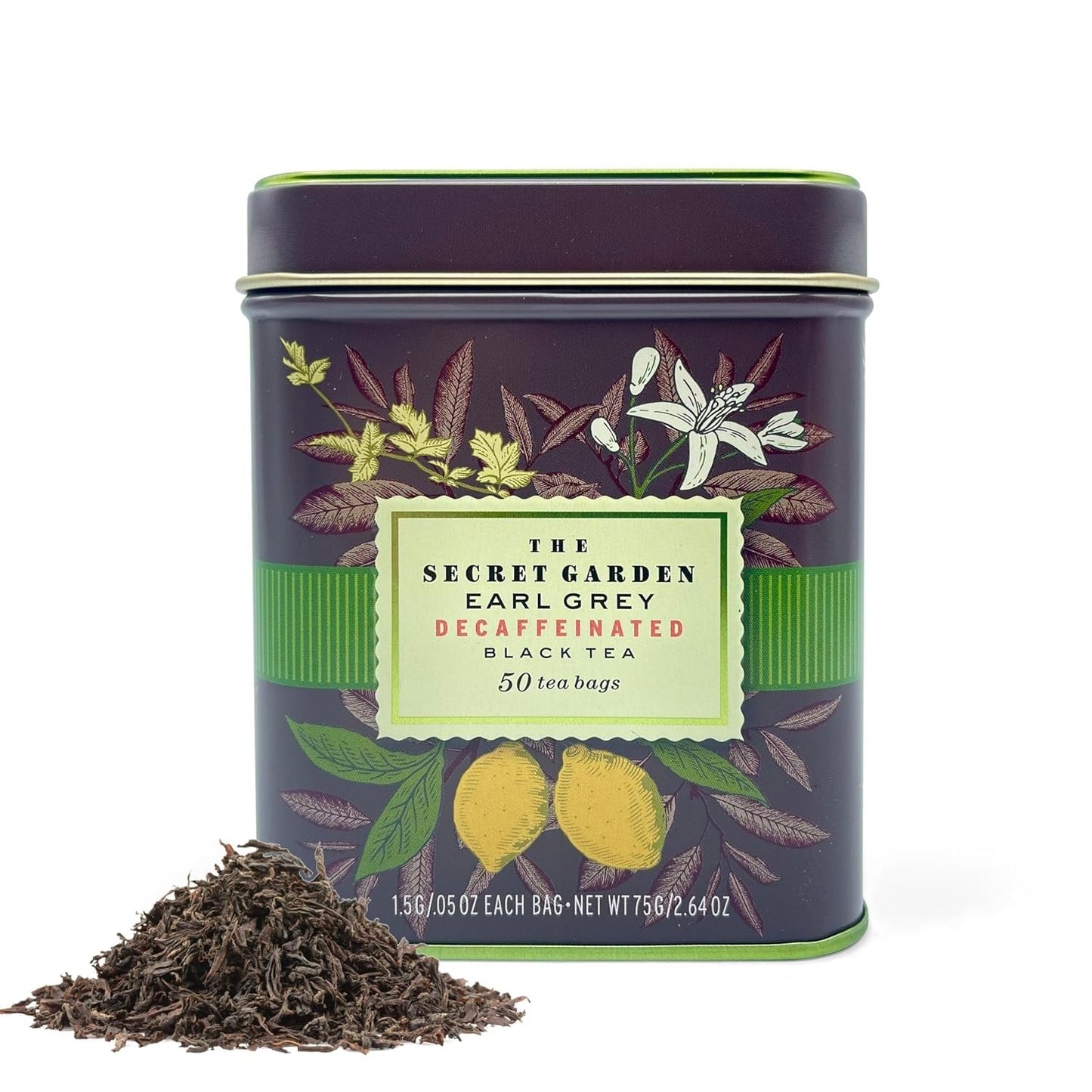 Top-Grade Earl Grey Bergamot Decaf Tea Bags 50 Pack Designer Tin  Crafted In Sri Lanka  Naturally Decaffeinated Herbal Teabags Full Bodied Flavor  Keto. Bulk (50-Count)