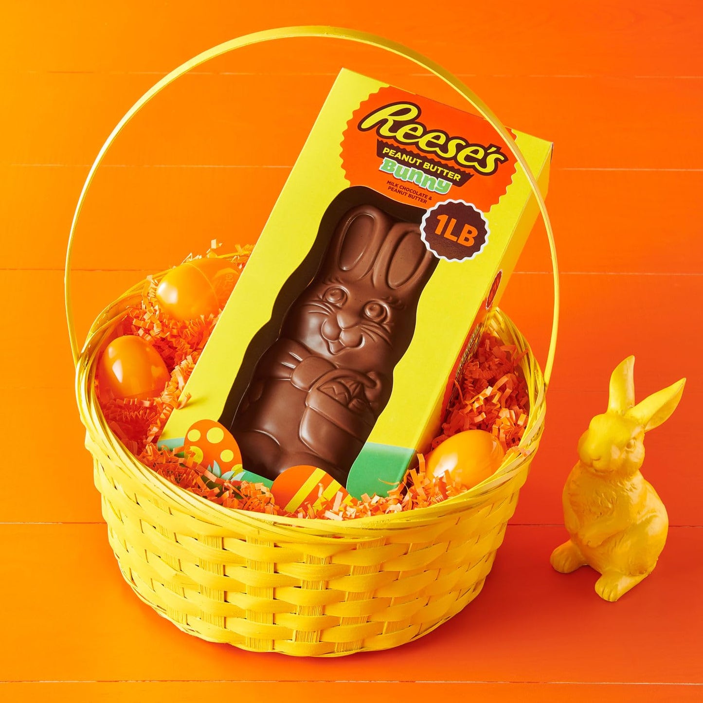 REESES BUNNY Milk Chocolate Peanut Butter, Easter Candy Gift Box, 1 lb
