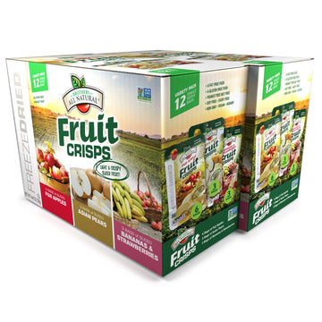 Brothers-All-Natural Fruit Crisps Variety Pack (Fuji Apples, Asian Pears, Strawberry Banana), Individual Bags, 2 X 12 Bags (24 T