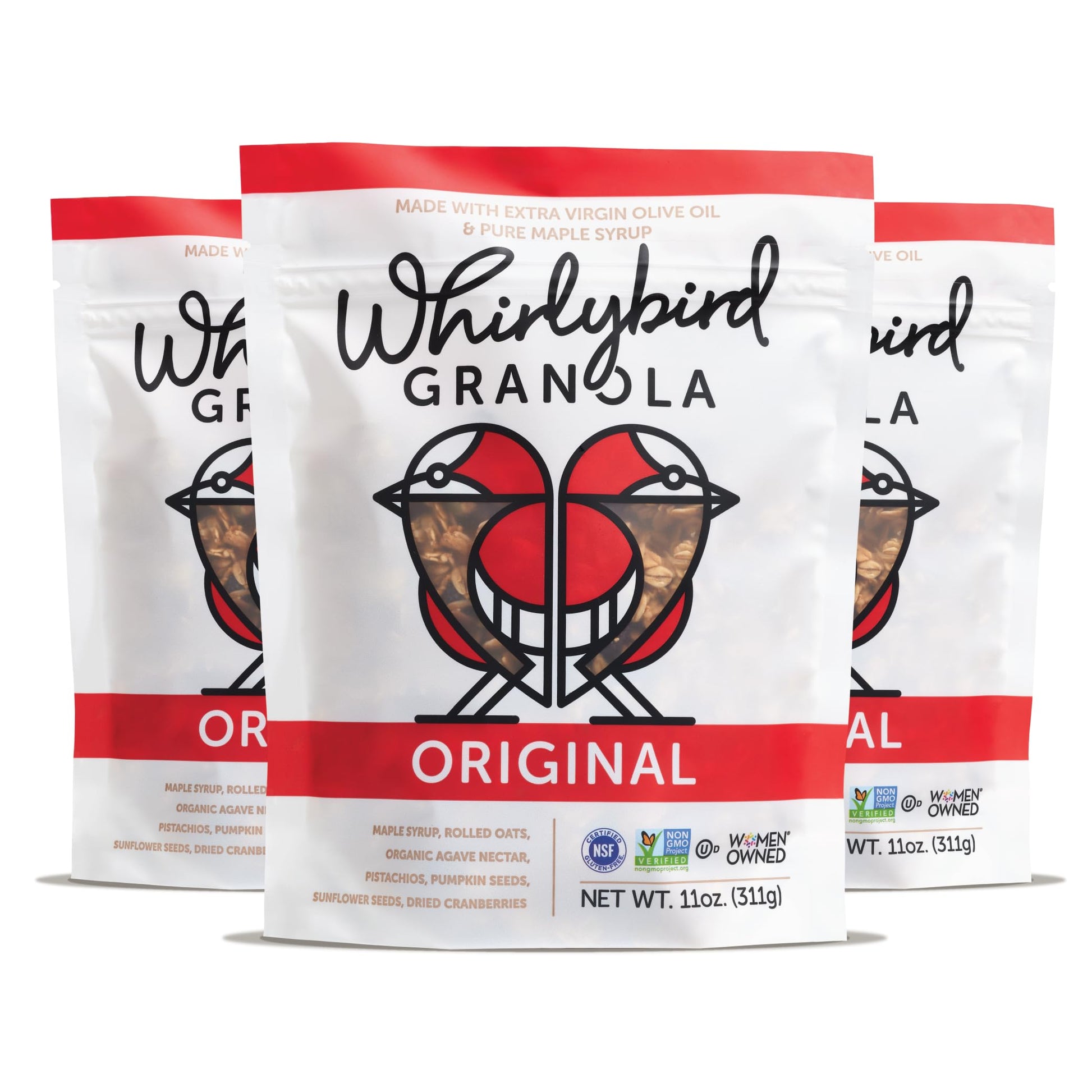 Whirlybird Granola Original, Gluten-Free, Non-Gmo, Kosher, Vegan, 11Oz (Pack Of 3)
