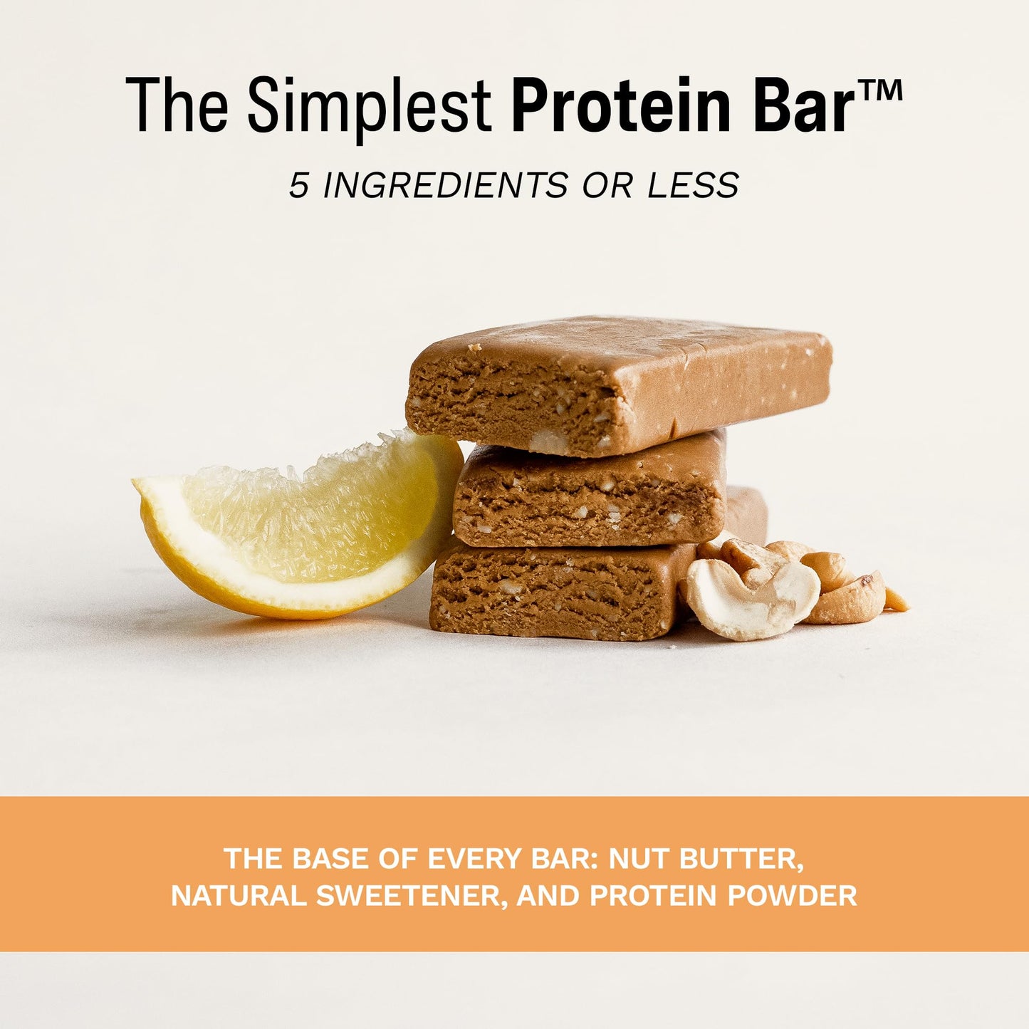 Rise Pea Protein Bar - Vegan Lemon Cashew | Breakfast Bar & Protein Snack 15g Protein Just 3 Whole Food Ingredients Non-GMO Glut