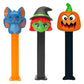 PEZ Halloween Candy Dispensers Set - Green Witch, Scary Pumpkin, and Vampire Bat Haloween PEZ Dispensers With Extra Candy Refill