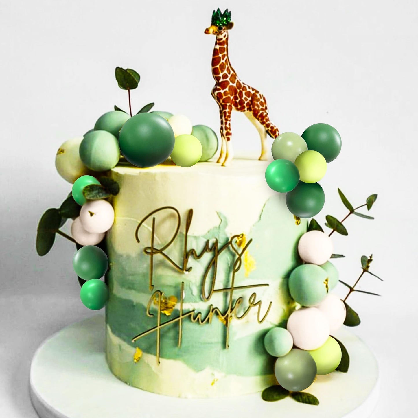 Sage Green Cake Decoration Oliver Green Cake Topper Baby Shower Cake Decoration For Wedding Bridal Shower Birthday