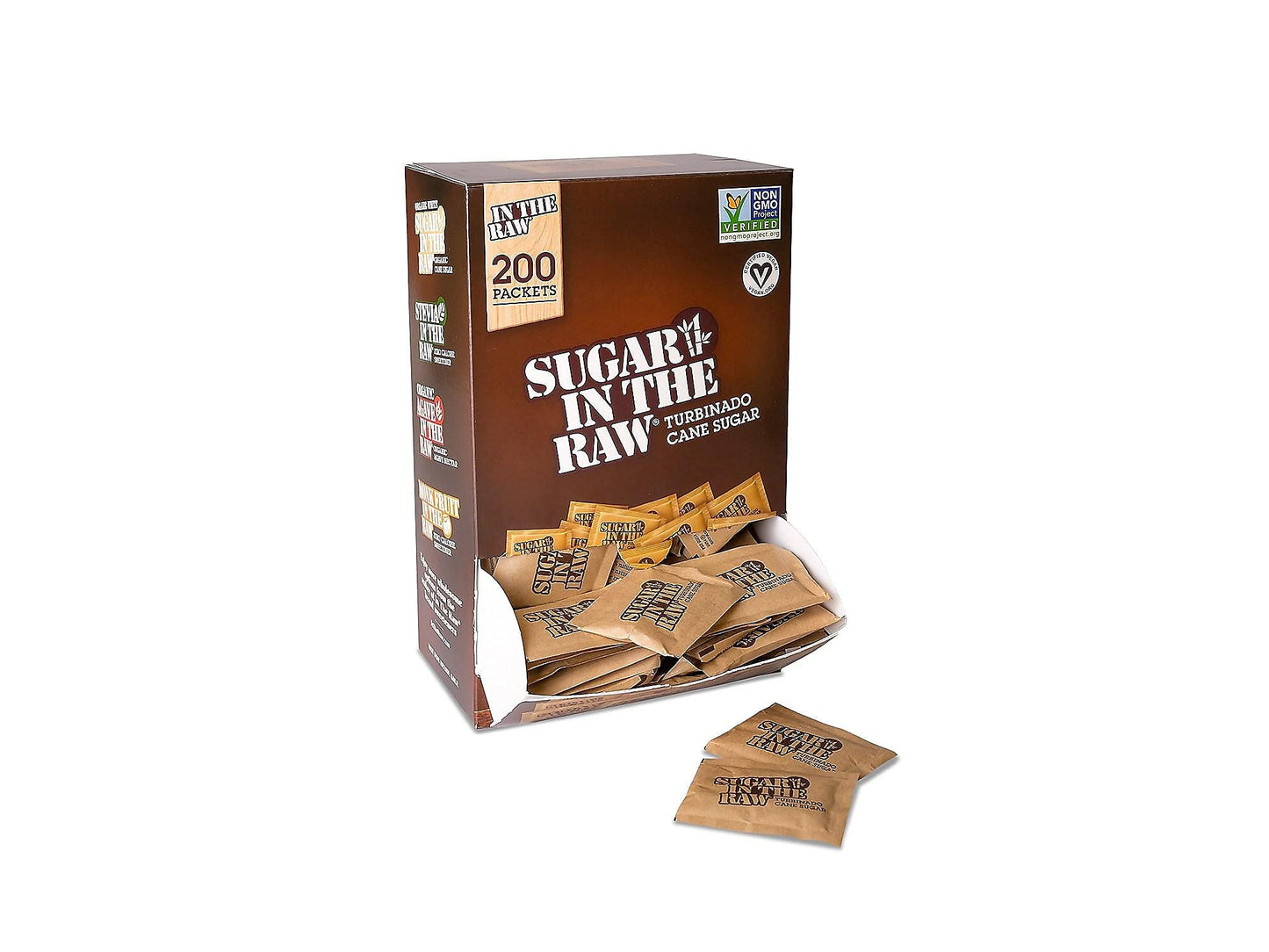 IN THE RAW Sugar in the Raw Unrefined Sugar, 200 Packets, 31.75 Ounce Pack