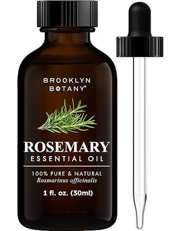 Brooklyn Botany Rosemary Essential Oil - 100% Pure And Natural - Therapeutic Grade Essential Oil With Dropper - Rosemary Oil For