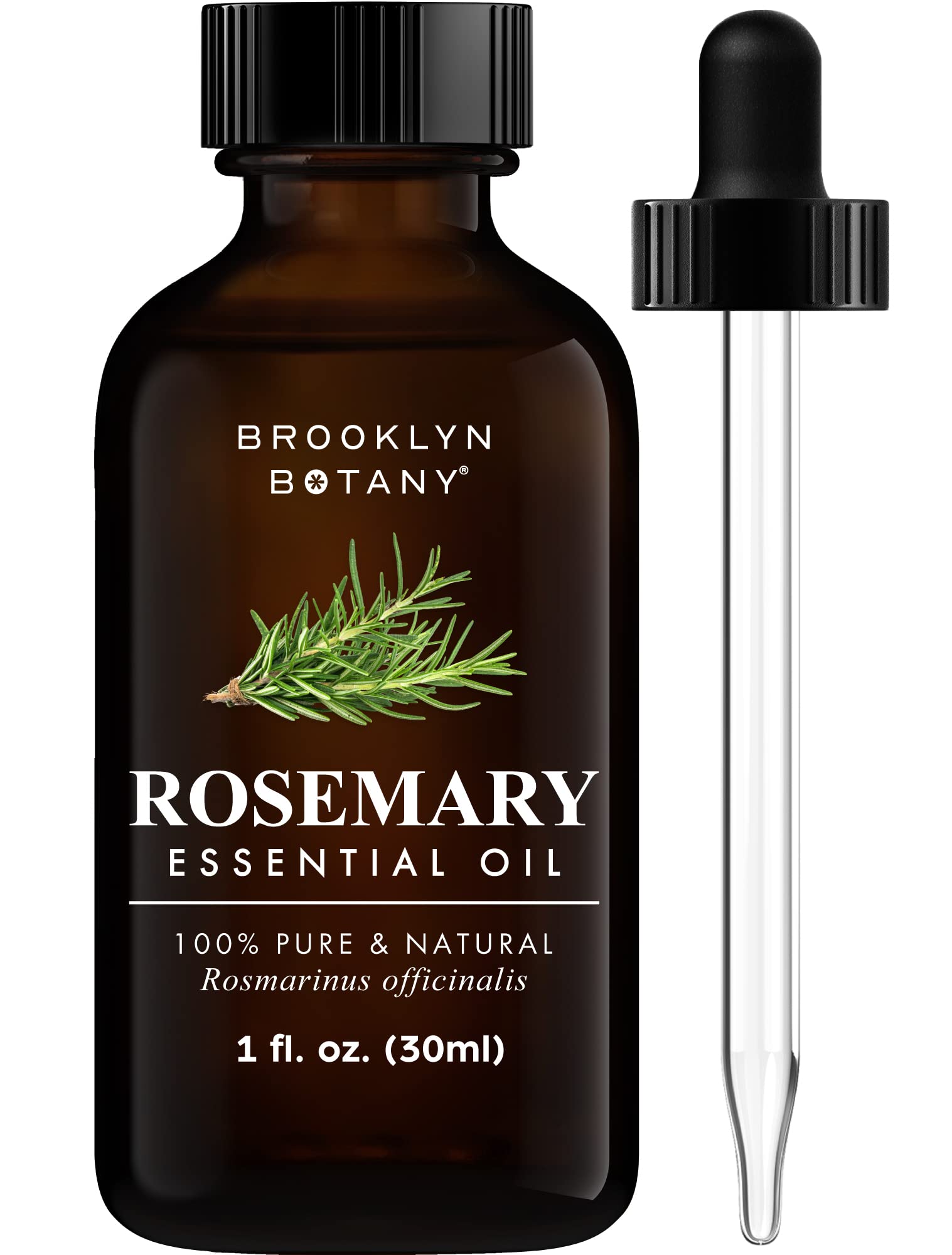 Brooklyn Botany Rosemary Essential Oil - 100% Pure And Natural - Therapeutic Grade Essential Oil With Dropper - Rosemary Oil For