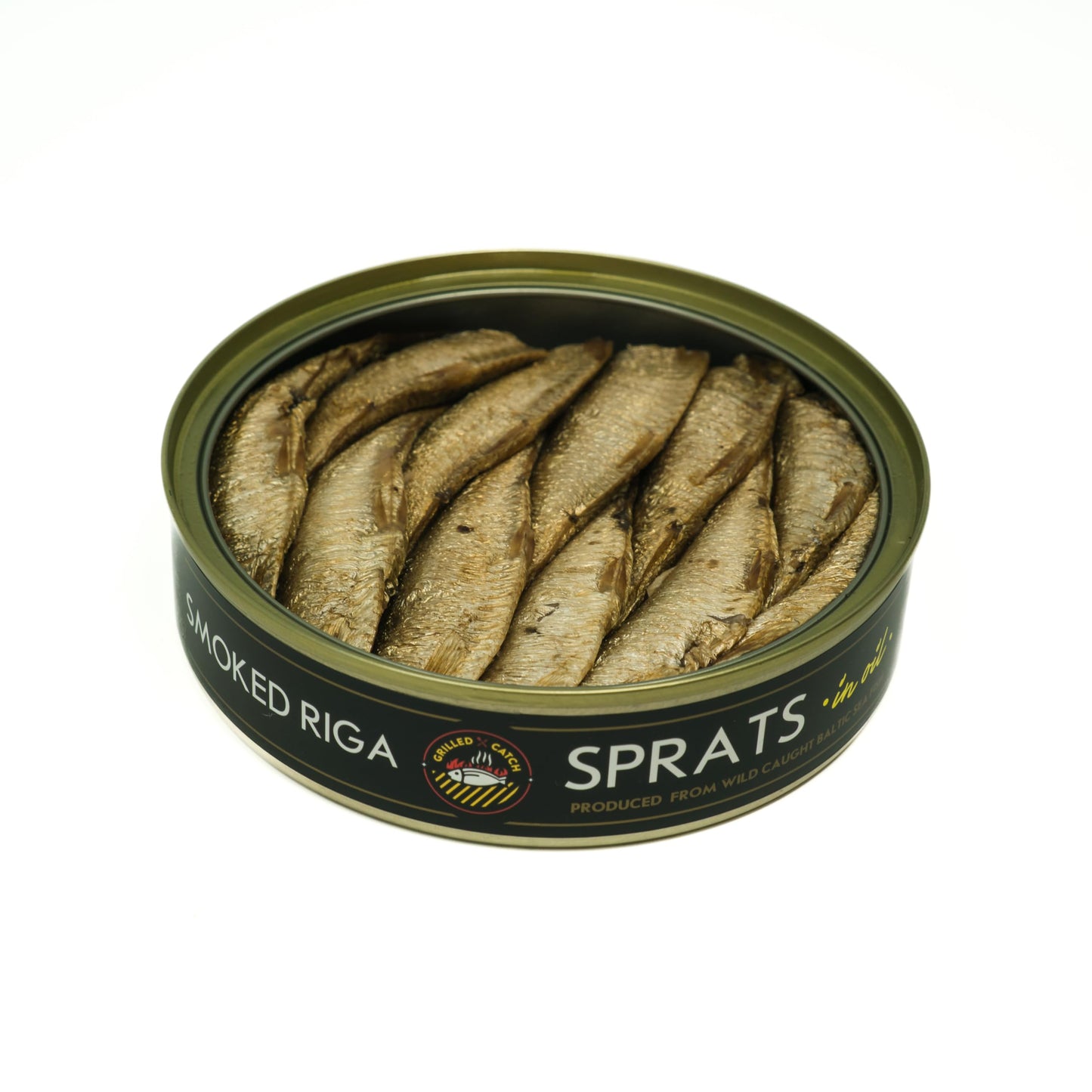 AYKU Smoked Riga Sprats in Oil, 5.6 Oz. Tin, Pack of 12