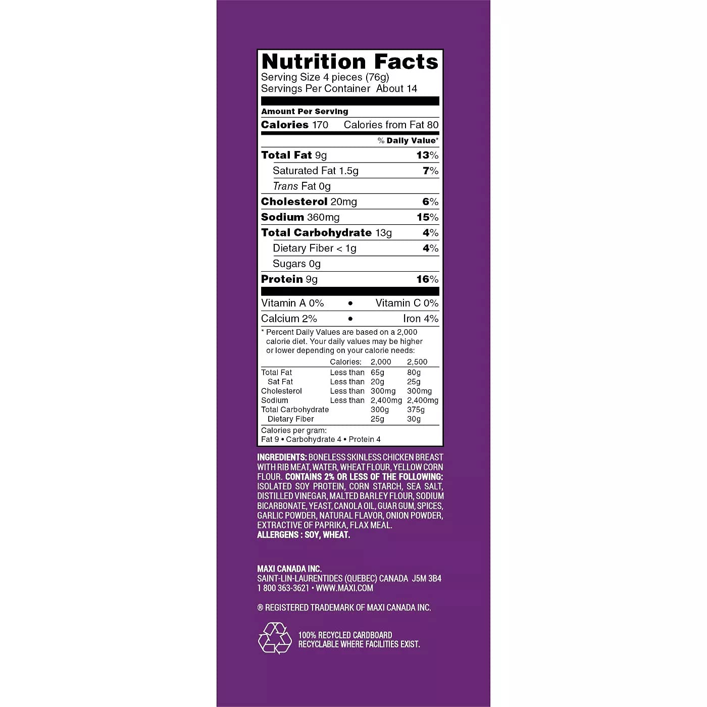 Gourmet Kitchn Frozen Chicken Breast Nuggets, Omega 3, No Preservatives, 70oz (2 Boxes, 35oz each)