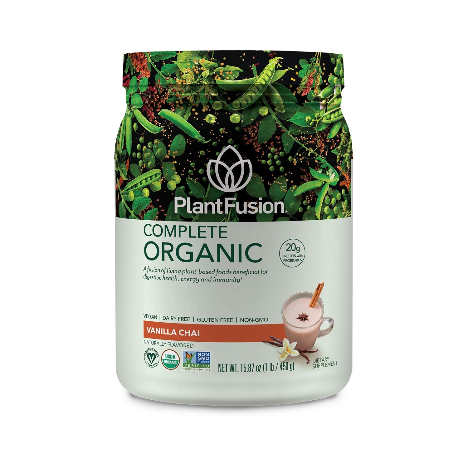 PlantFusion Complete Organic Protein Powder - Plant Based Protein Powder with Fermented Superfoods - Keto & Vegan Friendly, Glut