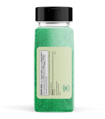 Unpretentious Green Nonpareils, 1 Lb, Dessert Topping, Round Sprinkles, Bright Green Color