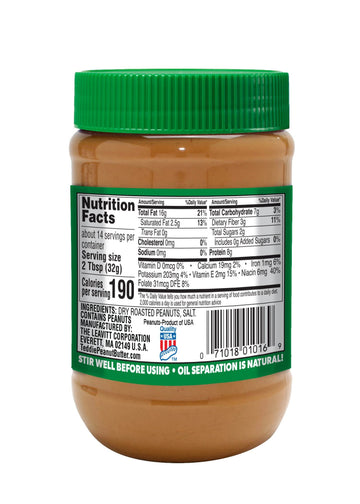 Teddie All Natural Peanut Butter, 26 Ounce 3 Pack, Gluten Free & Vegan, 16 Ounce Plastic Jar (Super Chunky Unsalted, Pack of 3)