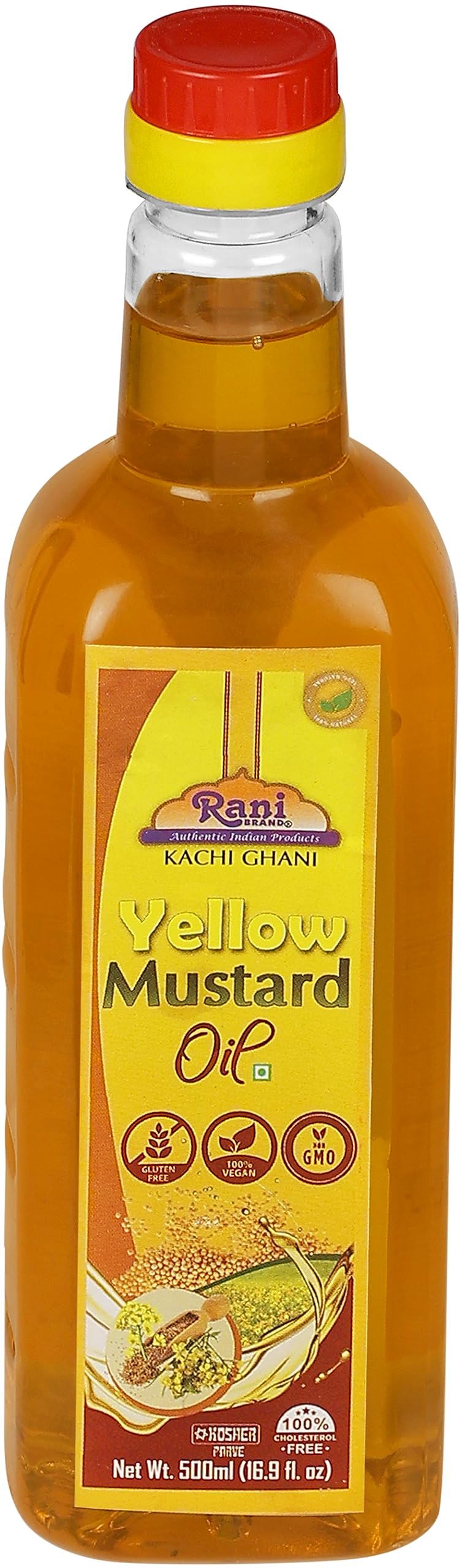 Rani Yellow Mustard Oil (Kachi Ghani) 16.9 Ounce (500Ml) Non-Gmo | Gluten Free | Vegan | 100% Natural | Kosher