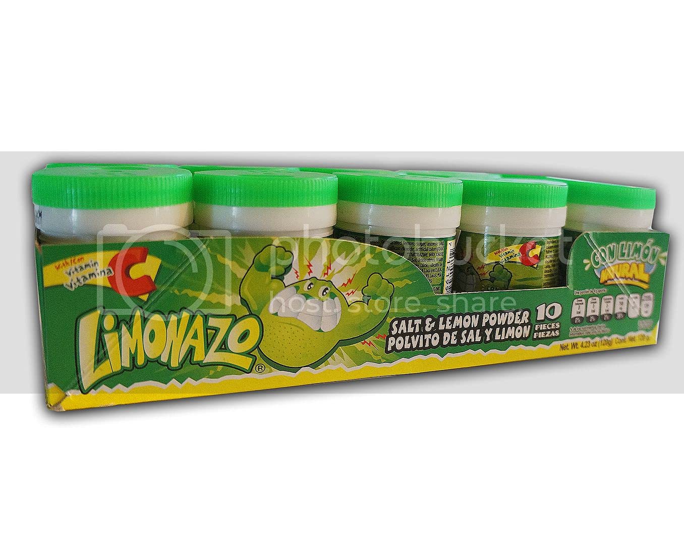 Jovy Candy Limonazo Salt And Lemon Powder Mini Shaker, 10 Piece