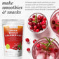 powbab Organic Dried Cranberries, Unsweetened, 2.9 Oz - 100% USA Grown, No Sugar, No Oil, No Sulfites, Healthy Snack