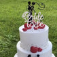 ZHUOWEISM Bride to Be Cake Topper, Glitter Ring Design, Silver, Small
