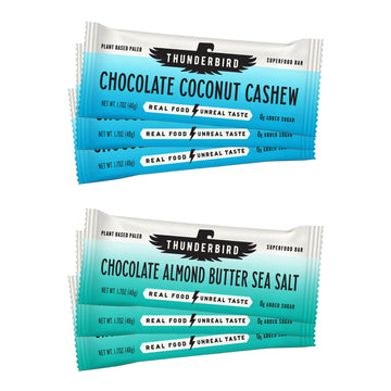 Thunderbird Bars Energy Snack, Gluten-Free With Protein, Healthy Real Food, Vegan Paleo Non-Gmo, No Added Sugar, Chocolate Lover