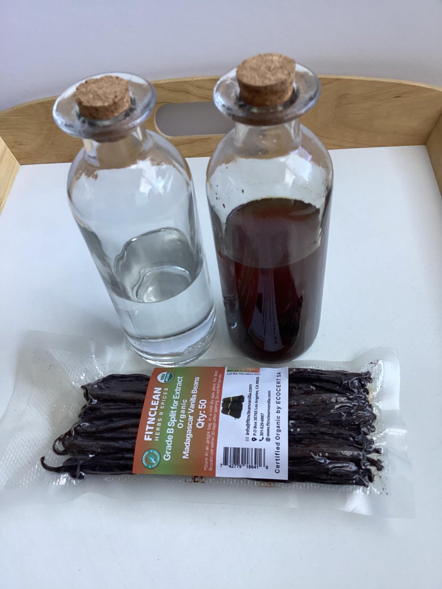 50 Split Organic Madagascar Vanilla Beans Grade B| 5-7 For Extract By Fitnclean Vanilla| Spirit-Inspired Flavor Non-Gmo Pods For Paste