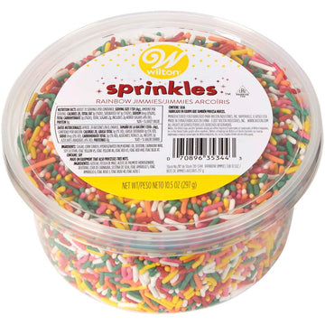 Jimmies Sprinkles 10.5Oz Tub-Rainbow