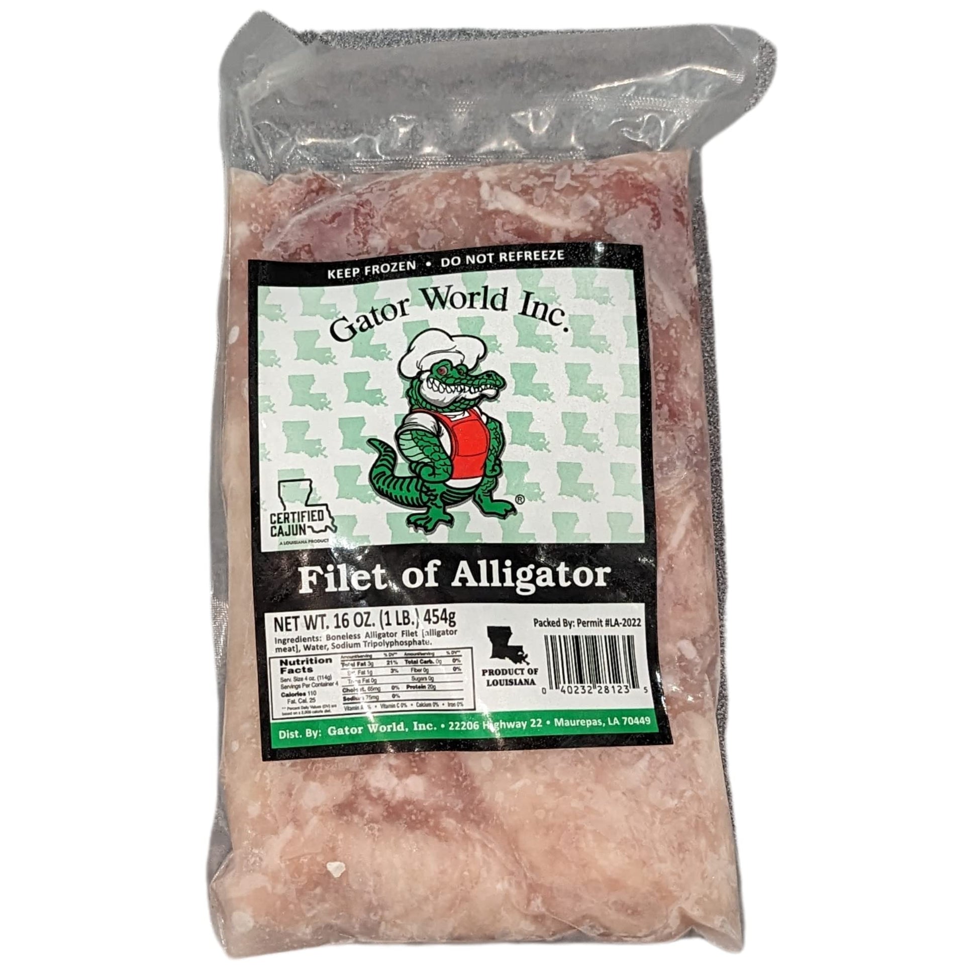Alligator Filets - Farm Raised - Great For Grilling And Frying - Just Add Your Favorite Batter And Seasoning (1 Pound)