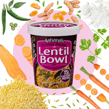 Aahanas  ay Masala Rice & Lentil Bowl - Vegan, Gluten Free, Plant-Based, Ready To Eat, Pack of 8